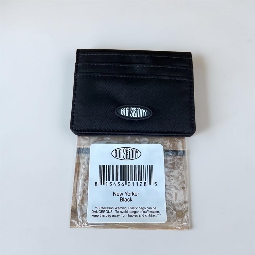 Big Skinny Men's Black Wallet Machine Washable Nylon Lightweight